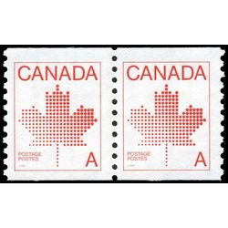 canada stamp 908iii maple leaf 1981 pair mint vfnh