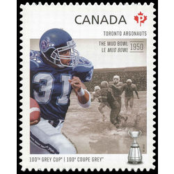 canada stamp 2575i toronto argonauts michael clemons 1965 the mud bowl 2012