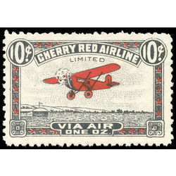 canada stamp cl air mail semi official cl46iii cherry red airline ltd 10 1929