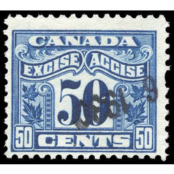 canada revenue stamp fx44 two leaf excise tax 50 1915