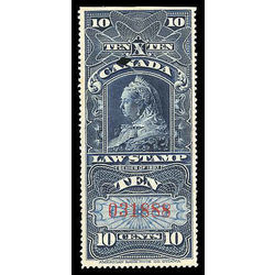 canada revenue stamp fsc7 queen victoria 10 1897