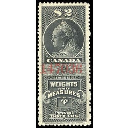 canada revenue stamp fwm44 victoria weights and measures 2 1897