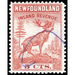 canada revenue stamp nfr36 caribou 5 1942