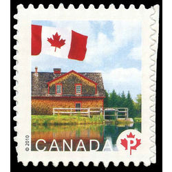 canada stamp 2354 flag over riordon grist mill caraquet nb p 2010