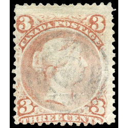 canada stamp 33 large queen victoria used fine 3 1868