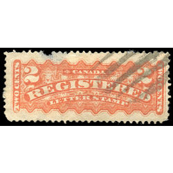 canada stamp f registration f1v registered stamp used defect 2 1875