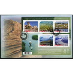 canada stamp 2844 fdc unesco error world heritage sites in canada 2015
