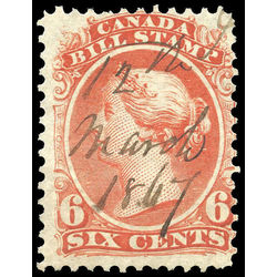 canada revenue stamp fb23 second bill issue 6 1865