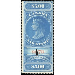 canada revenue stamp fsc6 queen victoria 5 1876