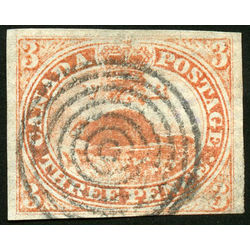 canada stamp 1 beaver used fine to very fine 3d 1851  3