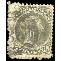 canada stamp 26 queen victoria used fine 5 1875