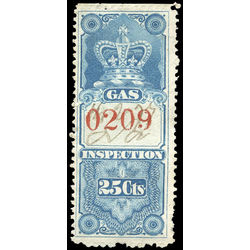 canada revenue stamp fg9 crown gas inspection 25 1875