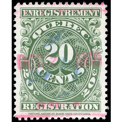 canada revenue stamp qr19 registration 20 1912