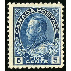 canada stamp 111 king george v mint fine never hinged 5 1914