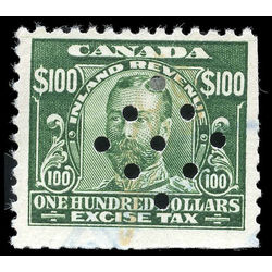canada revenue stamp fx20 george v excise tax 100 1915