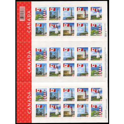 canada stamp bk booklets bk375 flags and lighthouses 2008