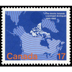 canada stamp 847ii map of canada 17 1980