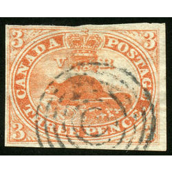 canada stamp 4 beaver 3d 1852 u vf 003