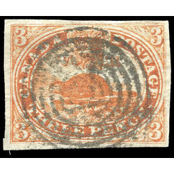 canada stamp 4 beaver 3d 1852 u vf 004
