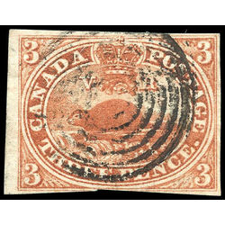 canada stamp 4v beaver 3d 1852 u vg 001