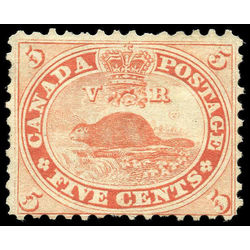 canada stamp 15iv beaver 5 1859 m vg 001