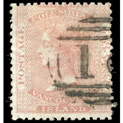 british columbia vancouver island stamp 2 queen victoria 2 d 1860 u f 001