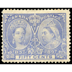 canada stamp 60ii queen victoria diamond jubilee 50 1897 M F 001