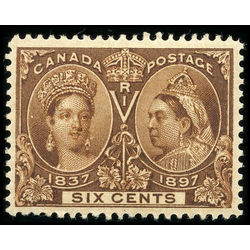 canada stamp 55i queen victoria diamond jubilee 6 1897 M VF 001