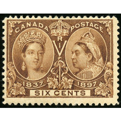 canada stamp 55i queen victoria diamond jubilee 6 1897 M F 004