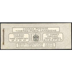 canada stamp complete booklets bk bk43b booklet 1950