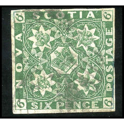 nova scotia stamp 5 pence issue 6d 1857 u vf 001