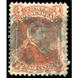 newfoundland stamp 33 queen victoria 3 1870 u vf 002