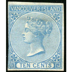 british columbia vancouver island stamp 4 queen victoria 10 1865 m vfog 001