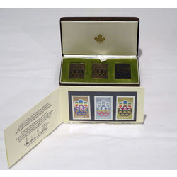 souvenir collection of 1976 with bronze replica of the stamps b1 3