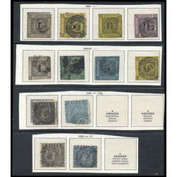 baden early collection of 12 different stamps from 1851 to 1862