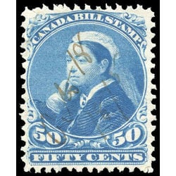 canada revenue stamp fb51 third bill issue 50 1868