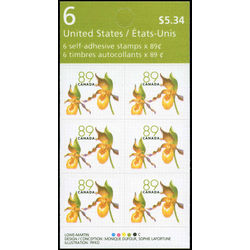 canada stamp bk booklets bk318i yellow lady s slipper 2005