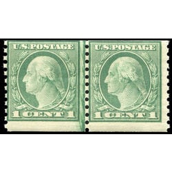 us stamp postage issues 452 washington 1 1914 l pa mint nh 002