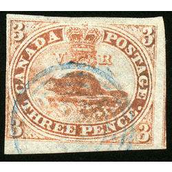 canada stamp 1 beaver 3d 1851 u f vf 003