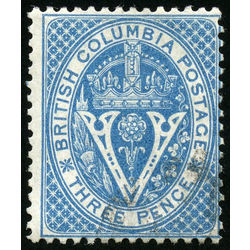 british columbia vancouver island stamp 7 seal of british columbia 3d 1865 u f 005