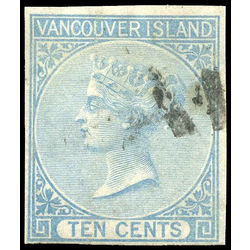 british columbia vancouver island stamp 4 queen victoria 10 1865 u vf 004