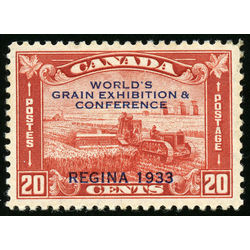 canada stamp 203i harvesting wheat overprint 20 1933 m vf 001