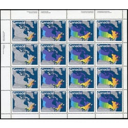 canada stamp 893a strip canada day 1981 M PANE UL