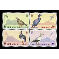 gibraltar stamp 591 594 world wildlife fund 1991