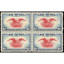 us stamp c air mail c23 eagle holding shield and branch 6 1938 center line block m nh