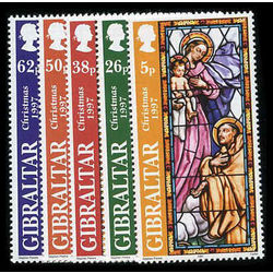 gibraltar stamp 740 4 christmas 1997