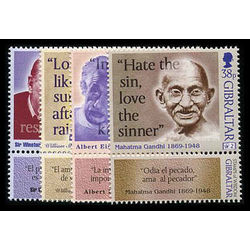 gibraltar stamp 770 3 quotations from famous people 1998