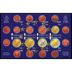 gibraltar stamp 895 new coins in europe 2002
