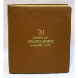 brown 23 ring binder lettered in gold american commemorative collections