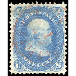 us stamp postage issues 63a franklin 1 1861 uvf 002